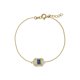 thumbnail image 1 of Pulsera Baguette Horoz Azul Oro 10K 17cm Wi135, 1 of 3