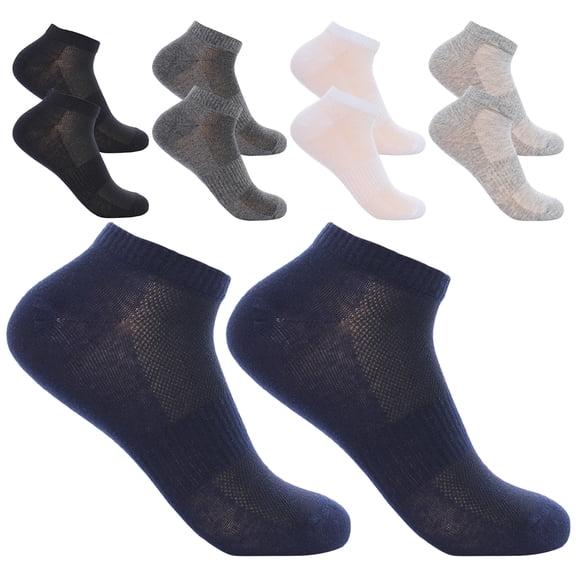OUNONA 5Pairs Breathable Mesh Socks for Men Ankle Socks Made of Cotton Polyester Blend