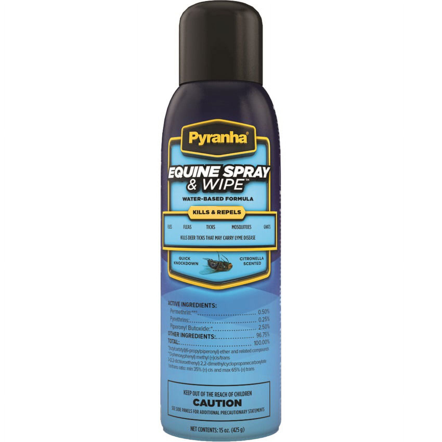 001EQSR15 Pyranha Equine Spray Wipe BOV 15oz