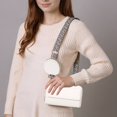 thumbnail image 4 of Small Solid Color Shoulder Bag for Women Zipper Crossbody Bags PU Leather Satchel with Detachable Coin Pouch for Daily Use Commuting Shopping, 4 of 7