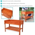 thumbnail image 4 of Sunnydaze 41.5" x 21.25" x 21.25" Stained Wooden Outdoor Raised Garden Bed with Shelf, 4 of 10