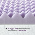 thumbnail image 6 of Best Price Mattress 2" Memory Foam Egg Crate Mattress Topper with Lavender Infusion, Twin-XL, 6 of 9