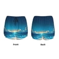 thumbnail image 3 of Xecao Night Sky Beach Scene for Double-layer Running Short for Women, Perfect for Gym, Tennis, and More, Featuring a Convenient Pocket-X-Large, 3 of 7