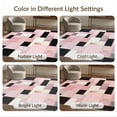 thumbnail image 7 of ODIKA Pink Contemporary Geometric Abstract Mosaic Notched Rectangle Easy Care Kids Safe for Small Living Room, Playroom, Bedroom, 7 of 7