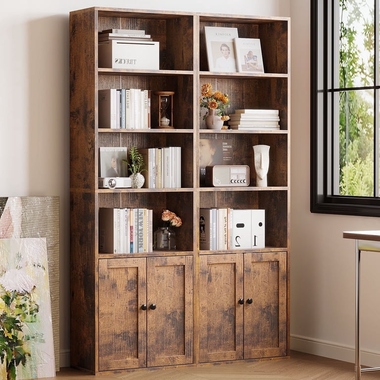 Casacomoda Bookcase with Adjustable Bottom Shelf, 6-Tier Bookshelf