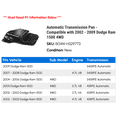 thumbnail image 2 of Automatic Transmission Pan - Compatible with 2002 - 2009 Dodge Ram 1500 4WD 2003 2004 2005 2006 2007 2008, 2 of 2