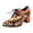 Yellow, variant on Modisza Women's Chunky Heel Shoes Pointed Toe Pumps Printed Dressy Shoes Ladies Lace Up Block Heeled Shoe for Travel Black Size 5.5