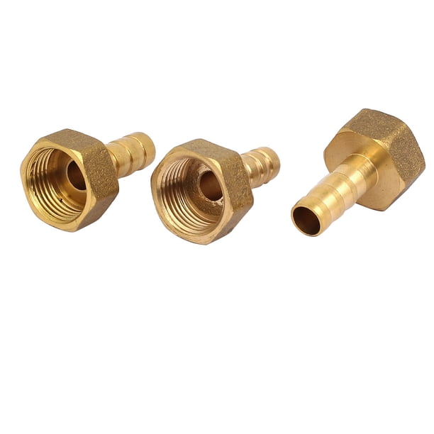 Conector adaptador de tubo de 8 mm con rosca hembra BSP de 3/8, 3 piezas