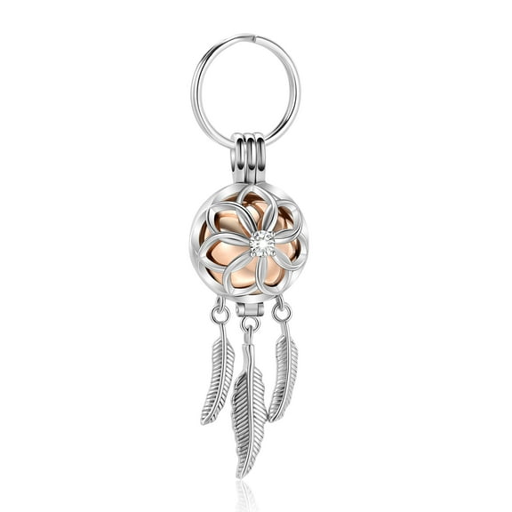 Personalize Cremation Jewelry Dream Catcher Urn Keychain for Ashes Human Pet Ashes Keyring Keepsake Mini Urns For Ashes