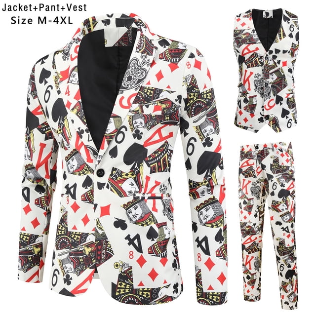 Conjunto de 3 piezas de chaleco y pantalón con estampado 3D informal para otoño e invierno