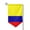 Sharp Corner, variant on Colombian Flag Double Sided Garden Flag for Indoor Outdoor Decorations 12.5 * 18 Inches Square