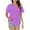 Purple, variant on CHGBMOK Trendy Queen Womens Summer Tops Short Sleeve T Shirts for Women Basic Casual Round Neck Pleated Loose Fitting Cotton Blouses