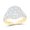Yellow, variant on 14K White Gold Round Diamond Cluster Nicoles Dream Collection Ring 2cttw