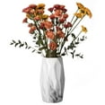 thumbnail image 3 of Contemporary Ceramic Marble Look Design Table Vase Geometric Flower Holder Decor, 3 of 10