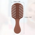 thumbnail image 2 of 1pc Women Leaf Style Hollow Comb Hair Brush for Straight Curly Thin Hair Red ABS, 2 of 6