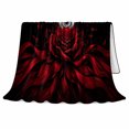 thumbnail image 2 of Gothic Rose Mystical Eye Art Dramatic Dark Fantasy, Mystical Celestial Art Scene, Warm Flannel Blanket for Living Room and Bedroom, Celestial Art Lovers Housewarming Gift, Fantasy Home Decor, 2 of 9