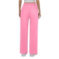 thumbnail image 3 of Womens Sweatpants 2025 Fall Baggy Wide Leg Sweatpant Fleece Lined Straight Leg Sweat Pants Pink S, 3 of 4