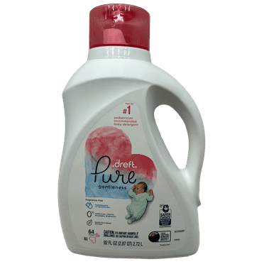 Dreft Pure Gentleness Liquid Baby Detergent Fragrance Free 64 Fl Oz
