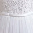 thumbnail image 3 of Pounoo Womens Evening Dresses Sleeveless Floral Embroidery Tulle Dress Bow Waist A Line Skirts Elegant Special Occasion Style (For Small Wearers) Gift, 3 of 9