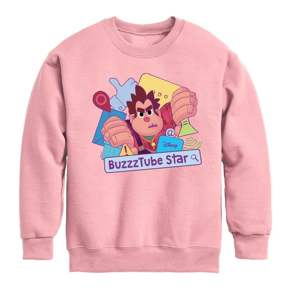 Disney Wreck It Ralph - BuzzTube Star - Toddler & Youth Crewneck Fleece Sweatshirt