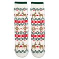 thumbnail image 2 of Fuzzy Babba Women's Holiday Reindeer Fairisle Slipper Socks, 1-Pack, Size 4-10, 2 of 5