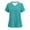 Green, variant on SCSAlgin Women's Scrub Top V-Neck with 2 Pockets, 2-Way Stretch, and Knit Side Panels for Slim Fit