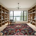 thumbnail image 2 of ODIKA 6' x 9' Machine Washable Non-Slip Area Rug, vintage floral High Traffic Rug, Red, 1125725, 2 of 7