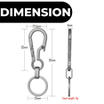 thumbnail image 3 of Key Unity Keychain Clip with Bottle Opener, KM01 Titanium Carabiner Key Ring Holder for Car Keys, Key Finder (Sandblasted), 3 of 7