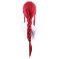 thumbnail image 3 of Peluca larga para cosplay roja trenzada con flequillo, 65 cm, resistente al calor, 3 of 3