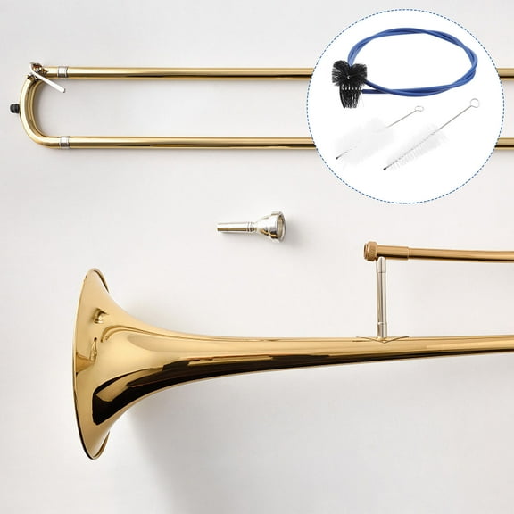 WHAMVOX  3 Pcs Brass Mouthpiece Brush Euphonium Kit Trumpet Cleaning