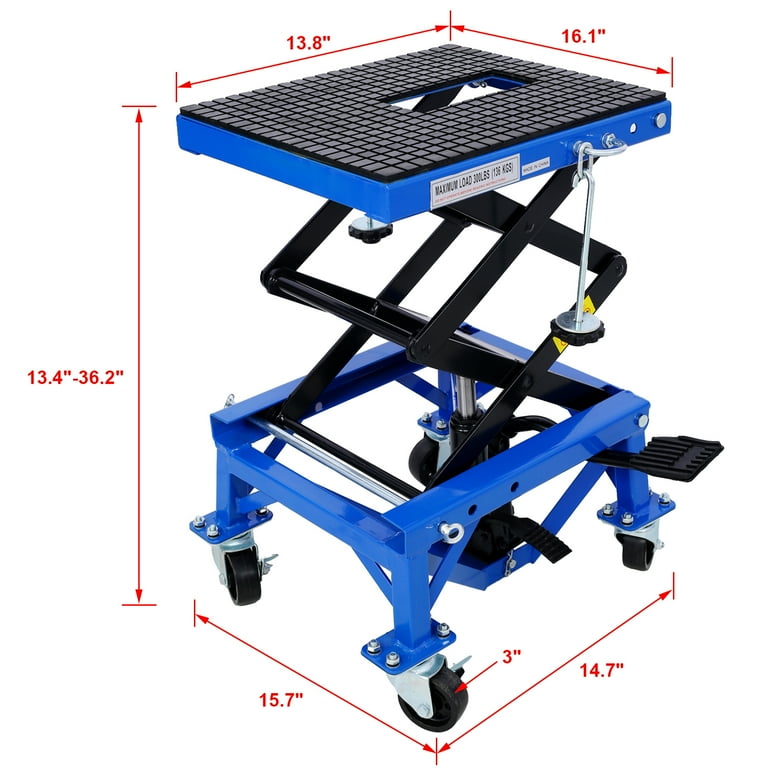 Roromall Motorcycle Jack 300LBS Hydraulic Motorcycle Scissor Jack