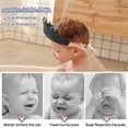 thumbnail image 4 of Adjustable Silicone Shower Cap for Kids, 0-9 Years Eye & Ear Protection Visor Hat, Adorable Crown Design for Fun Bath Time, blue, 4 of 6