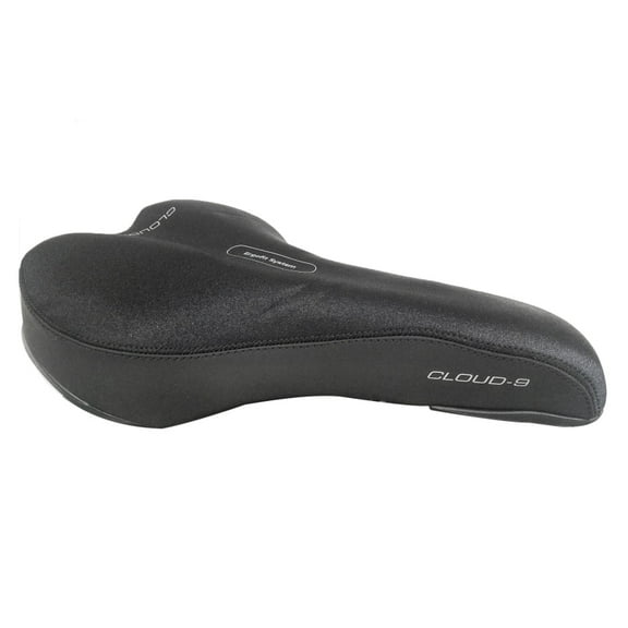 Cloud-9 Mens Bicycle Comfort Sport Seat Anatomic Relief, Multi-Stage Foam Black