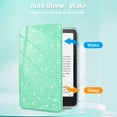 thumbnail image 5 of Fintie Clear TPU Case for 7" Kindle Paperwhite (12th Gen, 2024) & Kindle Colorsoft – Slim Transparent Back Cover with Auto Wake/Sleep, Glitter Green, 5 of 9