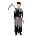 thumbnail image 3 of Halloween Grim Reaper Costume Kids Cosplay Reaper Cosplay Halloween Costume 3-15 Years, 3 of 6