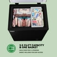 thumbnail image 3 of Chest Freezer Small Deep Freezers WANAI Mini Top Door Freezer Storage Basket 7 Temp Control Black, 3 of 8