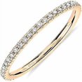 thumbnail image 1 of 14K Gold Plated Solid 925 Sterling Silver CZ Simulated Diamond Stackable Ring Eternity Bands for Women, 1 of 4