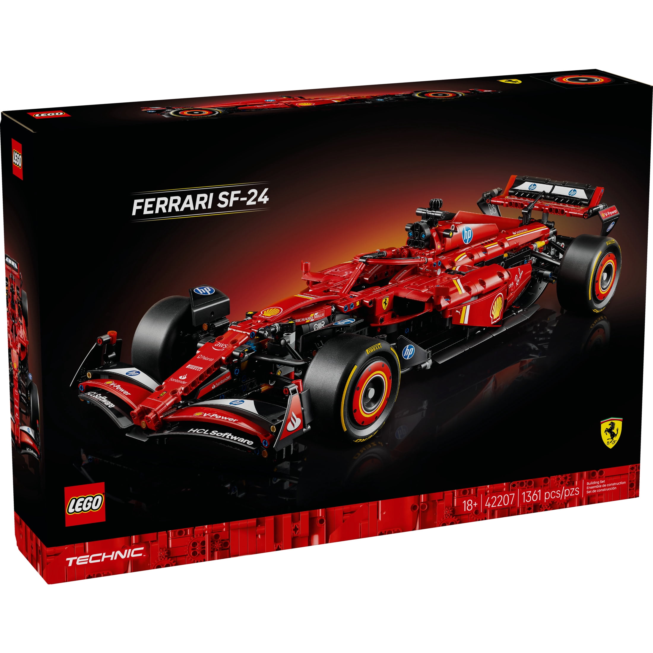 LEGO Technic Ferrari SF-24 F1 Model Car Kit - Building Set for Adults, Ages 18+ with Realistic Features - Gift for Groom, Groomsmen - Ferrari F1 DIY Craft for Display - 42207