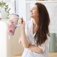 thumbnail image 6 of 30 oz Tumbler With Handle Stainless Steel Insulated Tumbler With Lid for Car Cup Holder Pink Rose Pattern, 6 of 9