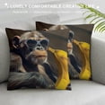 thumbnail image 3 of Qinduosi Throw Pillow Covers Banana Fruits Pillow Covers Sunglasses Gorilla Monkey Cushion Covers Decorative Pillow Covers for Men Women,Room Decor White, 3 of 5