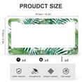thumbnail image 3 of License Plate Frames Tropical Palm Leaves License Plate Cover Frame 2 PCS Tropical Green Plant Quality Aluminum License Plate Frame for Girl Women Men Vehicles, 3 of 6