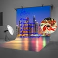 thumbnail image 4 of ABPHOTO Polyester 5x7ft City Night Backdrop Waterfront City Night Photography Background and Studio Photography Backdrop Props, 4 of 5