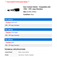 thumbnail image 2 of Door Contact Switch - Compatible with 1984 - 1991 Jeep Cherokee 1985 1986 1987 1988 1989 1990, 2 of 2