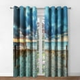 thumbnail image 2 of Beach Ocean Blackout Window Curtains - Costal Sunrise Sunset Natural Sky Sea Sand Landscape Decor Home Bedroom Living Room Grommet Window Drapes 2 Panels Set,42"x 54", 2 of 6