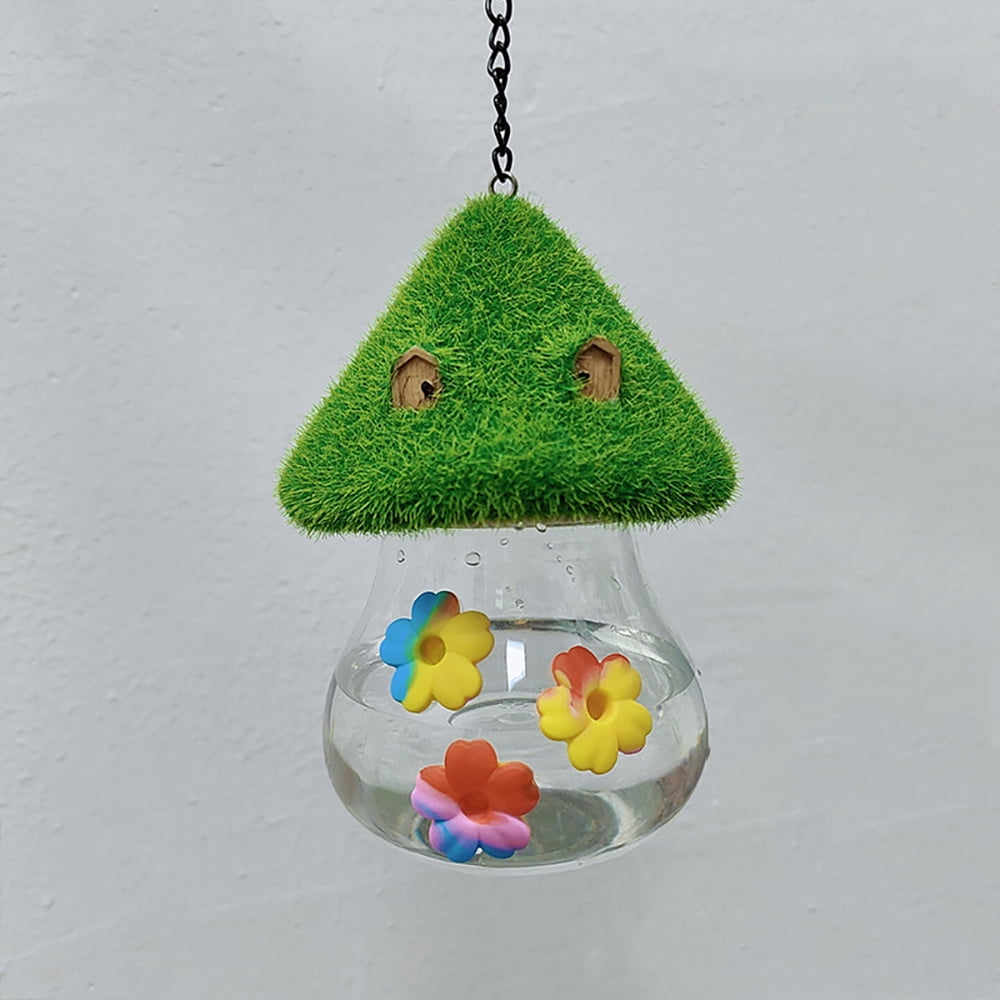 2pcs Bird Feeder Water Dispenser, Mushroom Shape Hummingbird Water Feeders, Leak-Proof Feeders for Outdoors Hanging, Garden Watching Patio Tree Yard Backyard Decoration