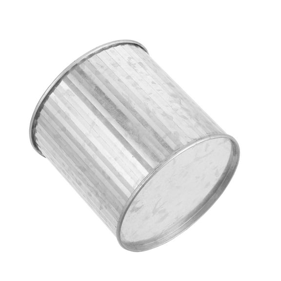 LITINKIMI Round Galvanized Metal Flower Pot 1Pcs 3.9In X 3.9In X 3.9In