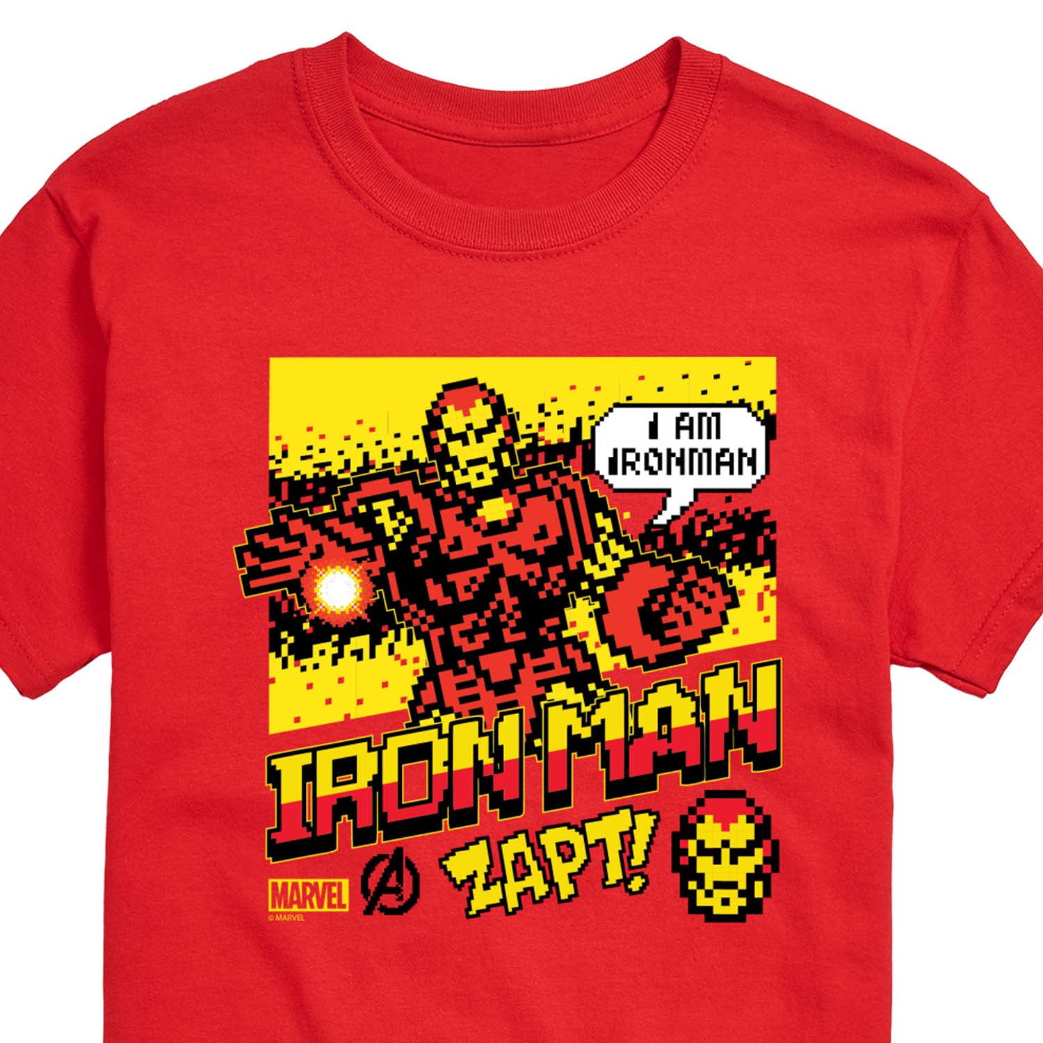 Marvel Iron Man - 8 Bit Pixelated - Men's Short Sleeve Graphic T-Shirt