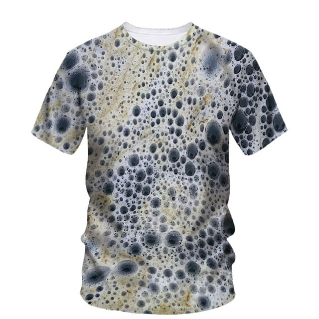 T-Shirt Tendance Mode Alternative de Rue à Manches Courtes Imprimé 3d Bière Hip Hop Décontracté Drôle Vêtements Amples
