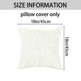 thumbnail image 5 of Unique Bargains Faux Fluffy Zipper Closure Cushion Covers Throw Pillow Covers (2 Count) White 18" x 18", 5 of 6