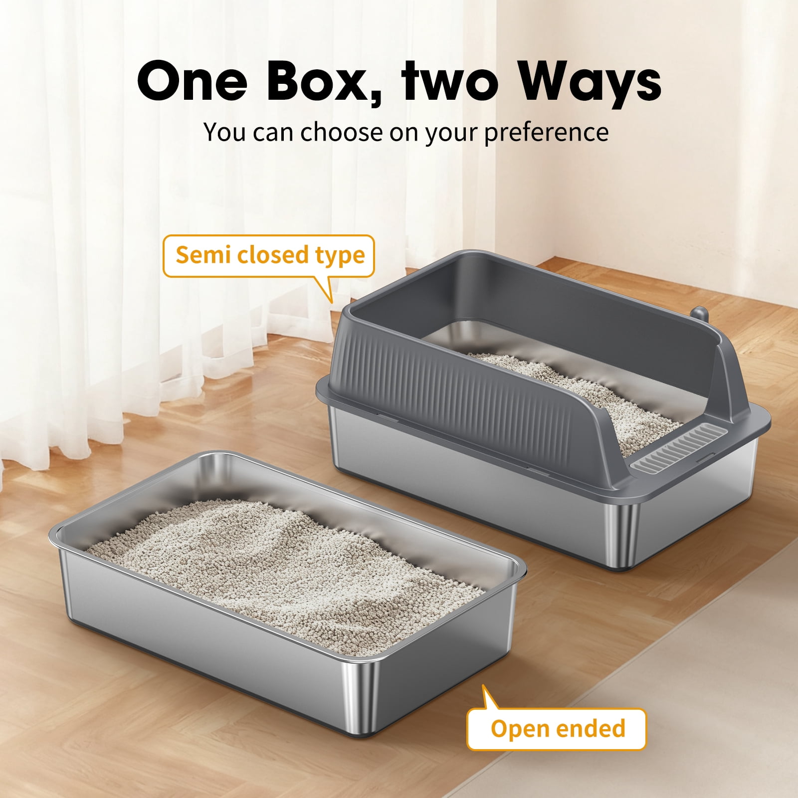 FFZ Stainless Steel Cat Litter Box